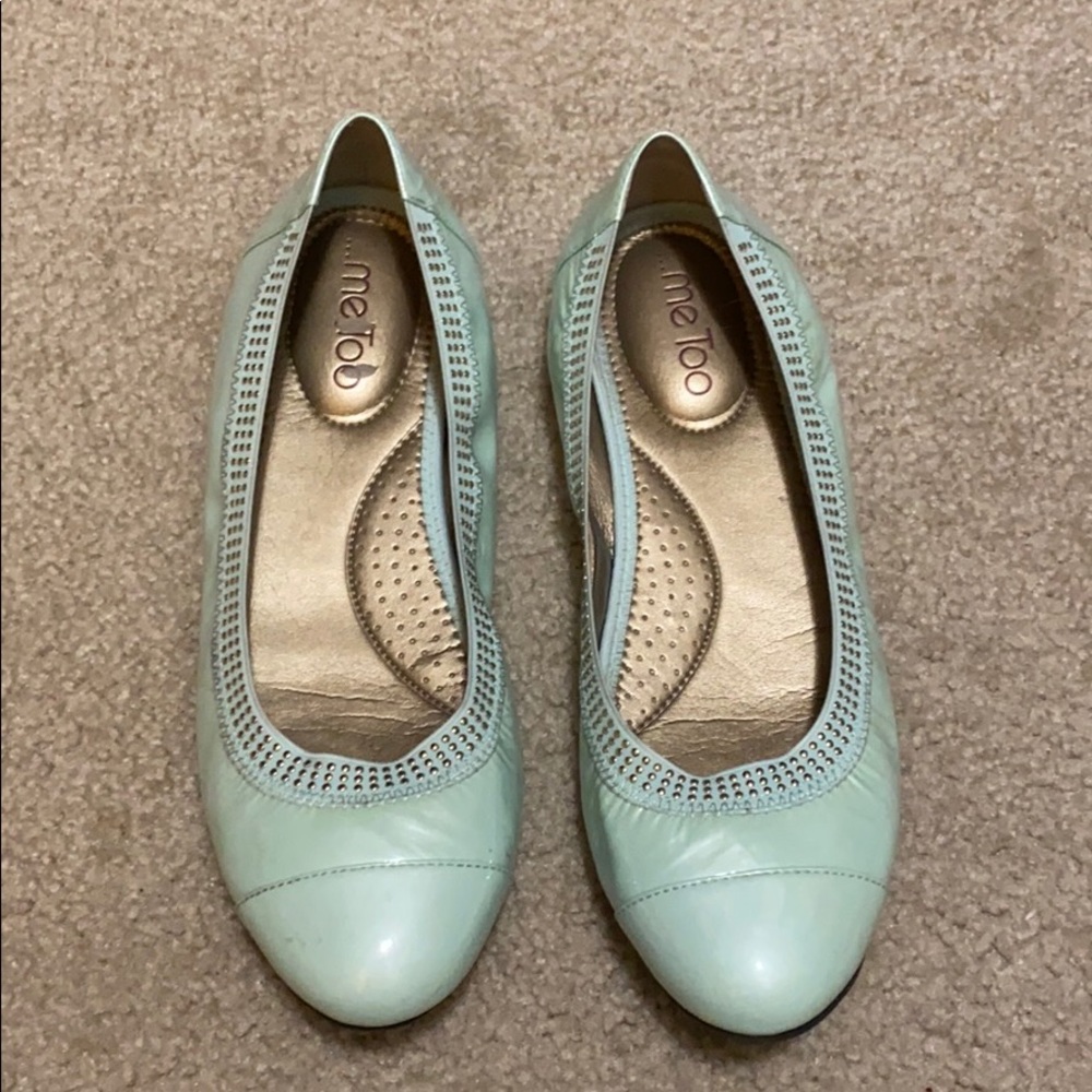 Aqua Me Too Flats size 8 with gold studs